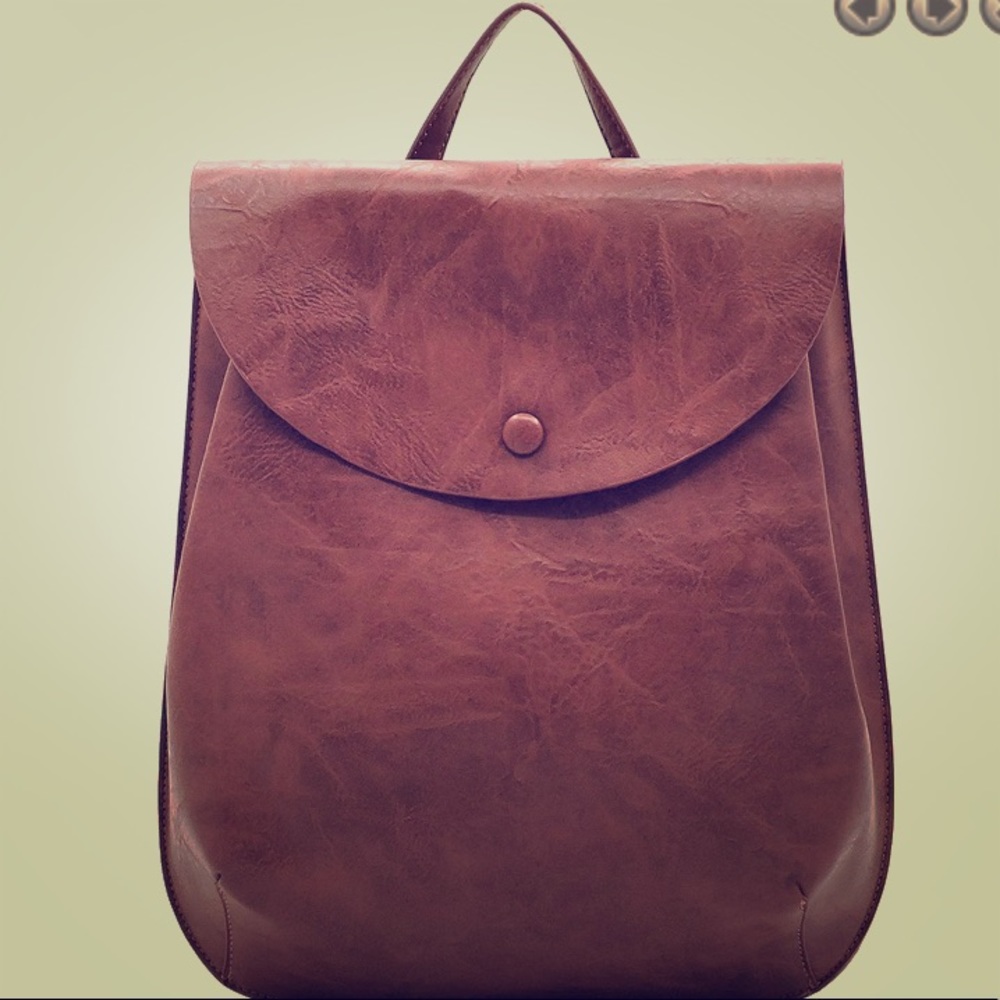Plum Leather Bach pack